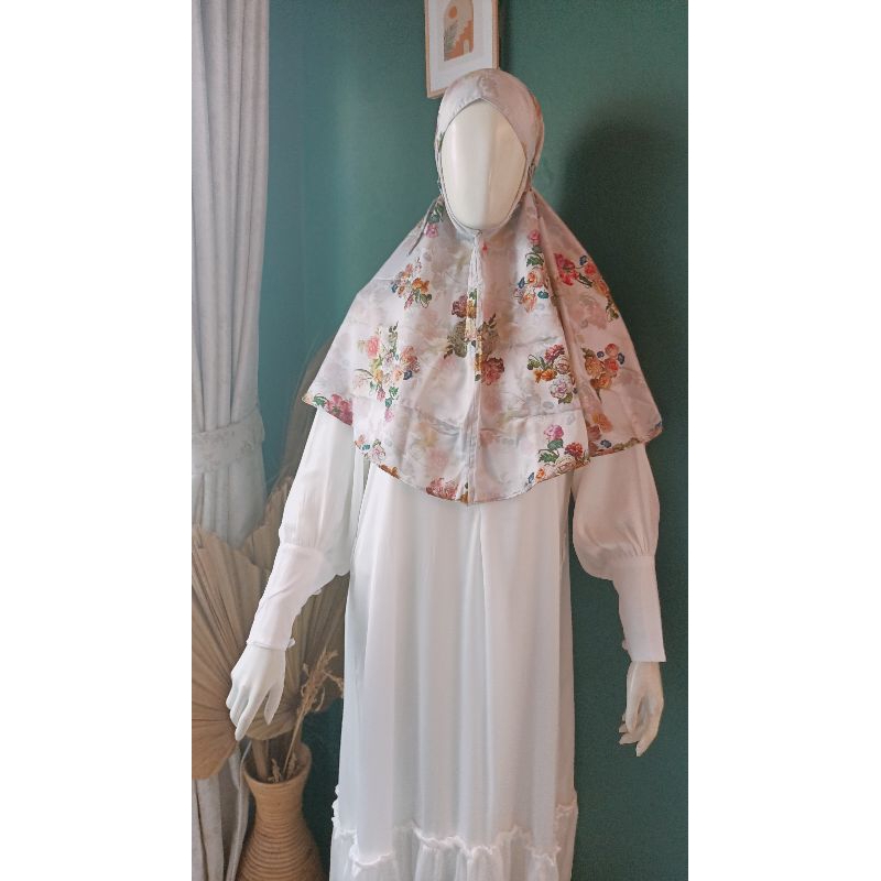 Hijab Instan Bergo Motif Printing Silk Syar'i Premium