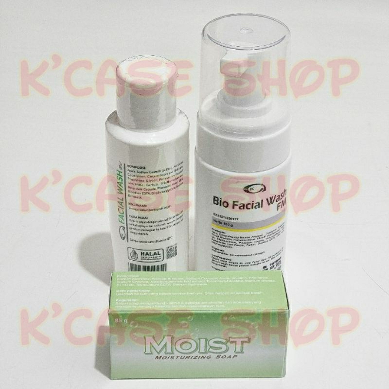 Facial Wash Aci Reviving FM Foam Moist Hijau Sabun Muka Kulit Dry Normal Oily Bio K Kusuma Original 