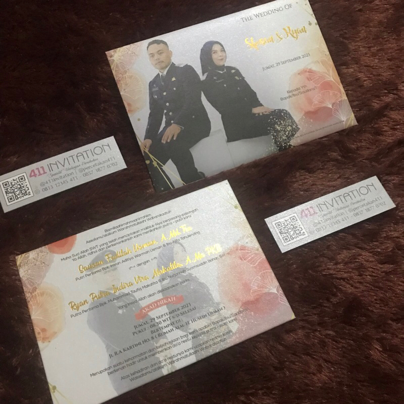 undangan single hardcover foto depan