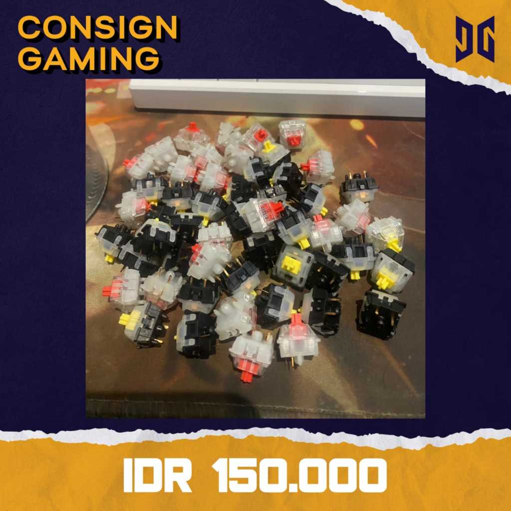 21 PCS JWICK RED SWITCH LUBED & 31 PCS GATERON YELLOW KS-3X47 SWITCH LUBED ( CODE : DM905 )