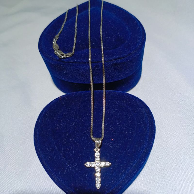 kalung italy santa+liontin salib full mata