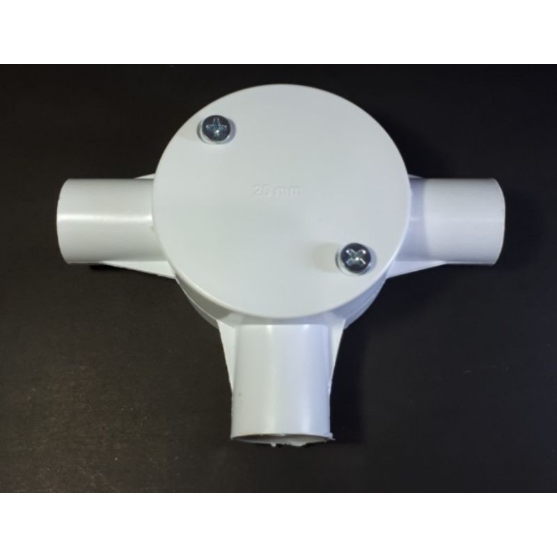 Tdus Cabang 3 20mm/Tee Dus Putih/T Dos Conduit/Te Dus Kaki 3 Putih/TDos 20mm/T Sambungan Pipa Listri