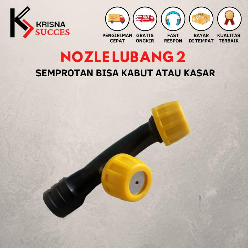 NOZEL NOZZLE PLASTIK KEPALA 2 SPRAYER ELEKTRIK
