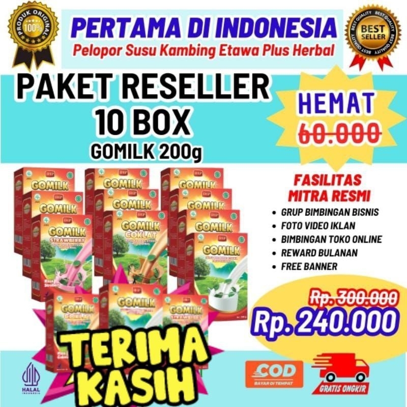 

(COD)GOMILK Susu Kambing Etawa Plus Herbal Asam Lambung Asam Urat Kolesterol ParuParu