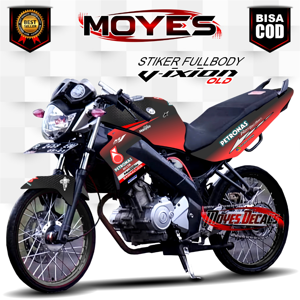 (COD) Decal Stiker Vixion Old Fullbody Stiker Variasi Vixion Motip Petronas