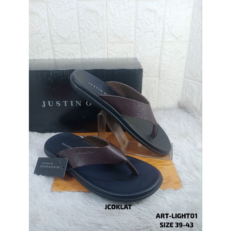SANDAL KULIT ASLI JUSTIN OTTO LIGHT-01
