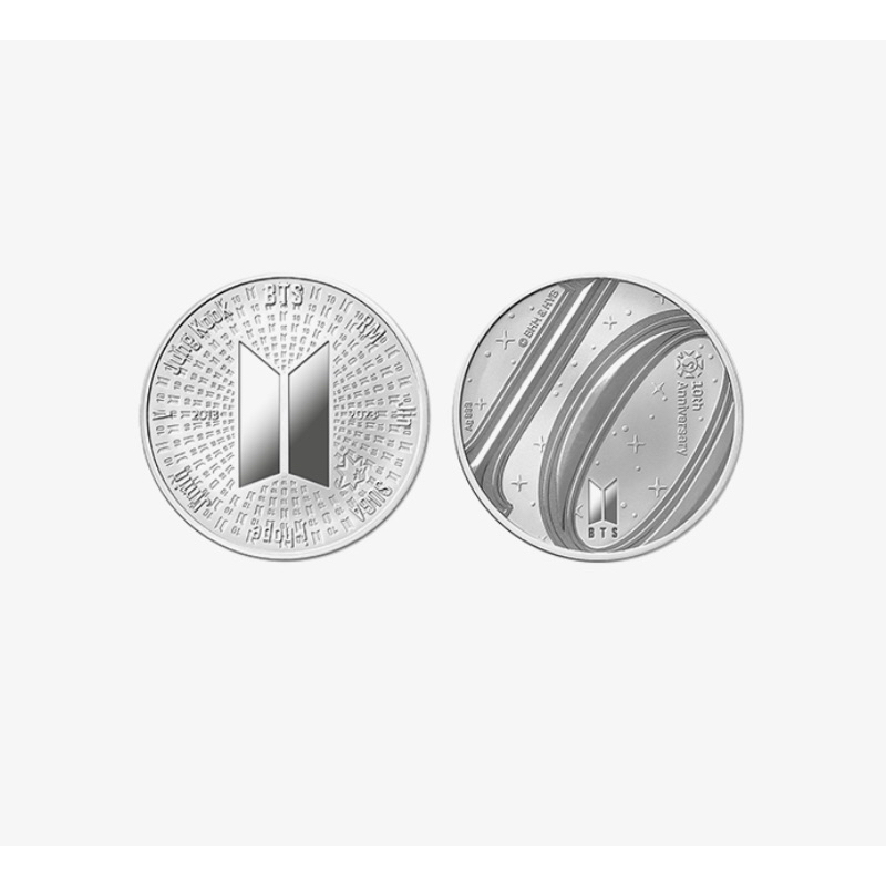 [READY] BTS 10th Commemorative Anniversary Medal (silver 1/2 Oz)