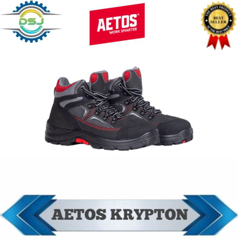 Sepatu Safety Aetos Krypton / Safety Shoes Aetos Original (UJUNG BESI)