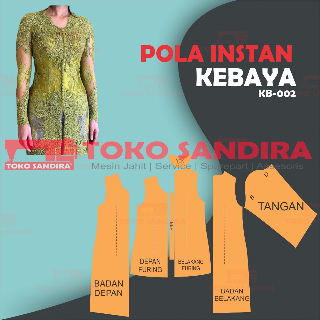pola instan kebaya/pola instan kebaya modern/pola kebaya wanita/pola instan murah/pola jiplak murah/