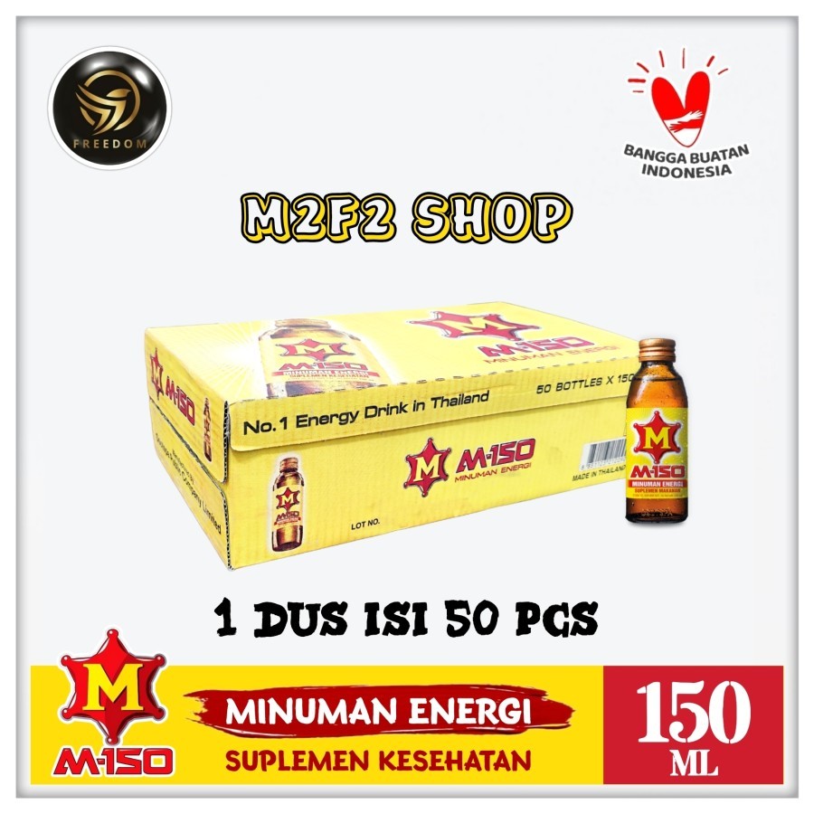 

M-150 Minuman Energi Suplement Kesehatan Botol Kaca - 150 ml (Kemasan Karton)