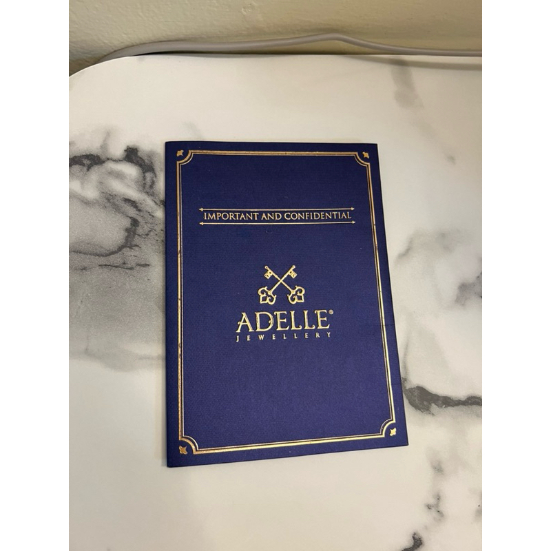 

guft/invoice/receipt card adelle jewellery blue original