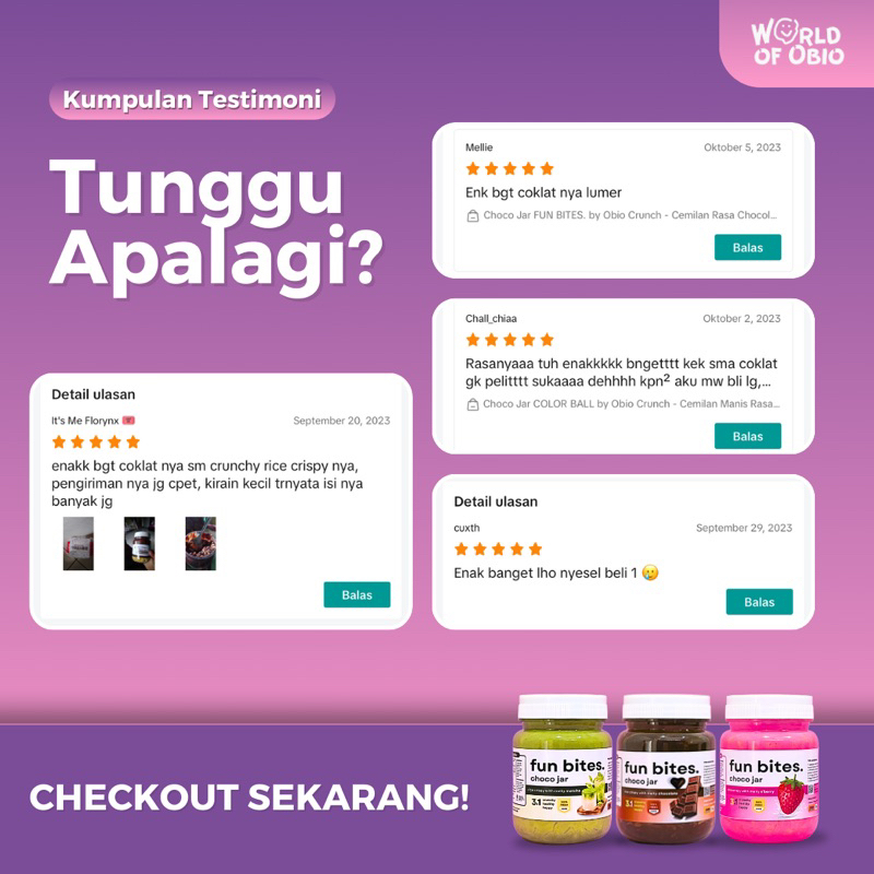 

QH PAKET BELI 10 GRATIS 1 [RC1S] - BUY 10 GET 1 FREE Choco Jar RICE CRISPY - Bonus RANDOM Cemilan