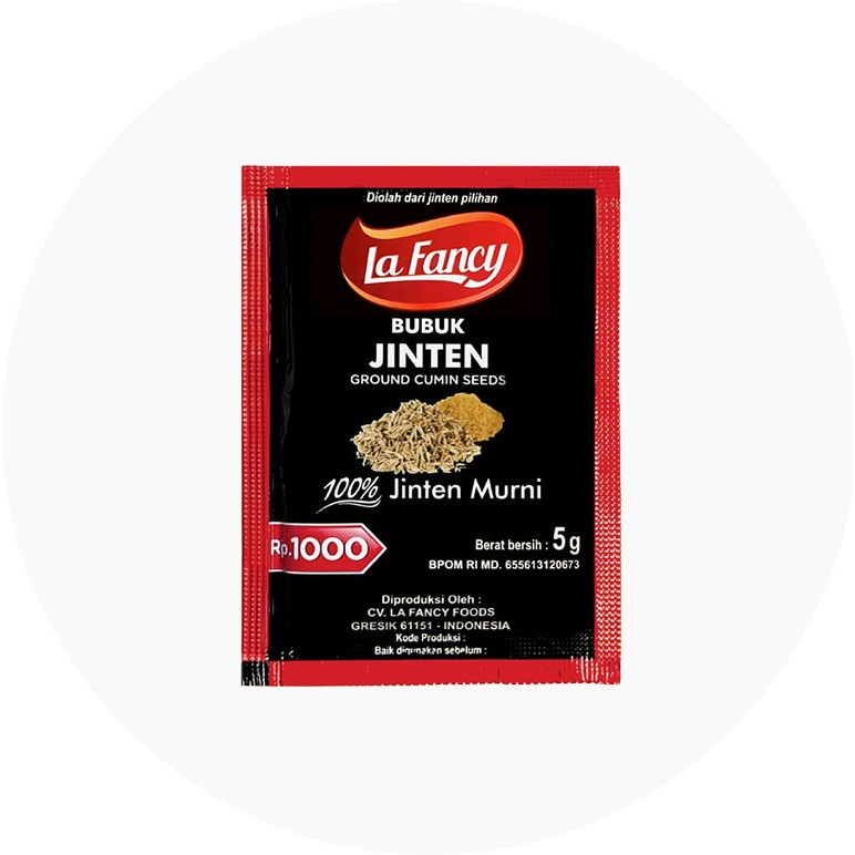 

Jinten Bubuk Sachet La Fancy Foods Ground Cumin Seeds Bumbu Rempah Spices