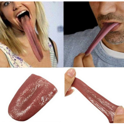 sannalapaks ⭐fake tounge lidah palsu karet mainan prank properti halloween / Lidah Palsu untuk Hallo