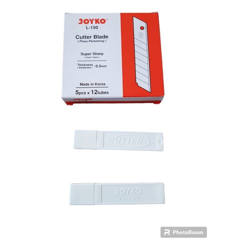 

ISI CUTTER REFILL JOYKO KECIL/BESAR 1 BOX PUTIH ISI 5pcs