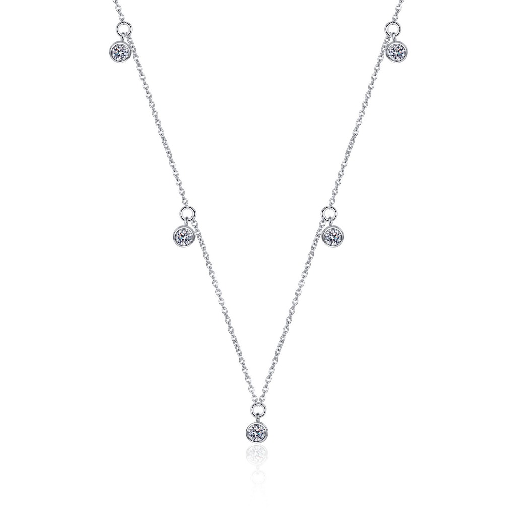 totally 0.5ct moissanite diamond pendant