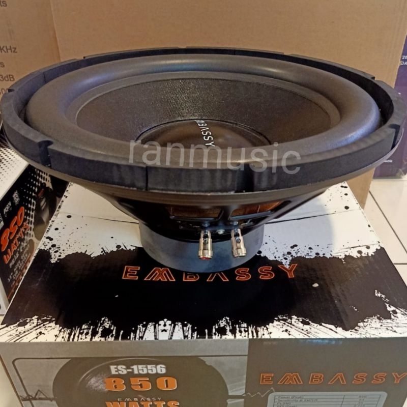 SPEAKER COMPONENT SUBWOOFER 15 INCH EMBASSY ES1556 DOUBLE MAGNET SUBWOOFER ES 1556