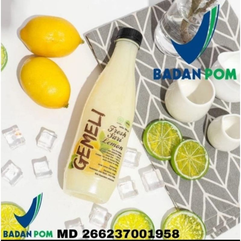 

Sari Lemon GEMELI California 500 ml pelangsing obat diet herbal alami organik aman untuk bumil busui halal