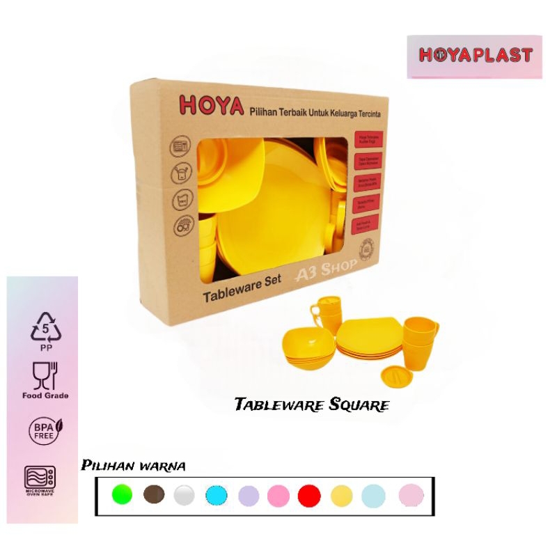 TABLEWARE SQUARE HOYAPLAST