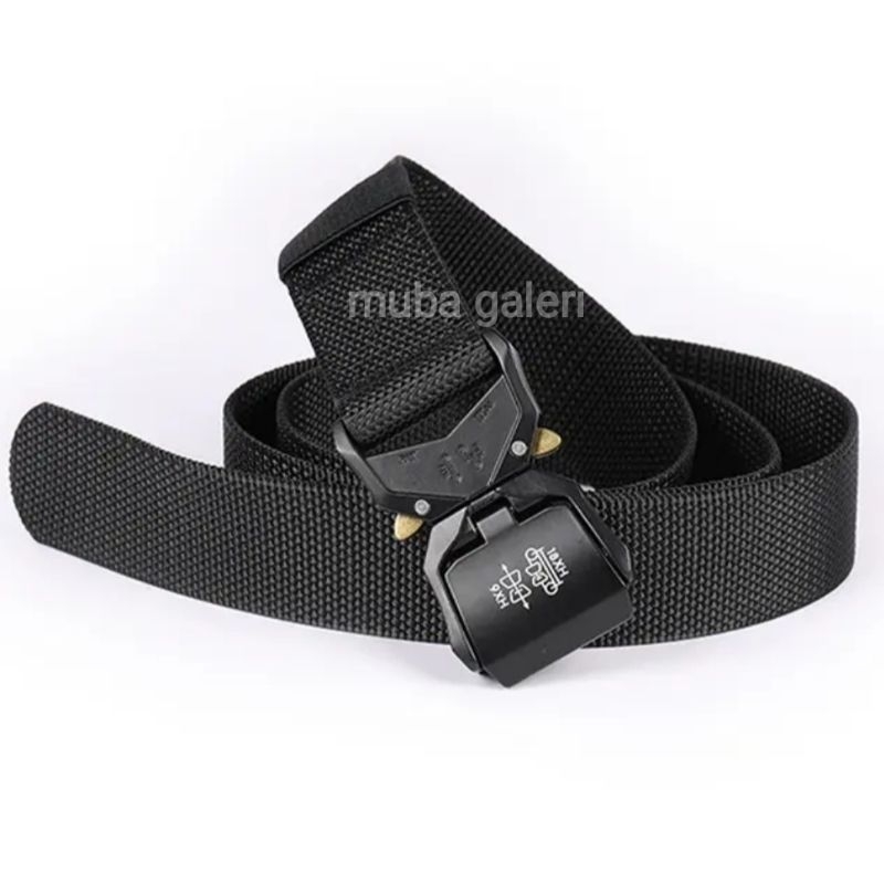 IKAT PINGGANG PRIA MILITERY SABUK OUTDOOR GESPER KANVAS KEPALA BESI