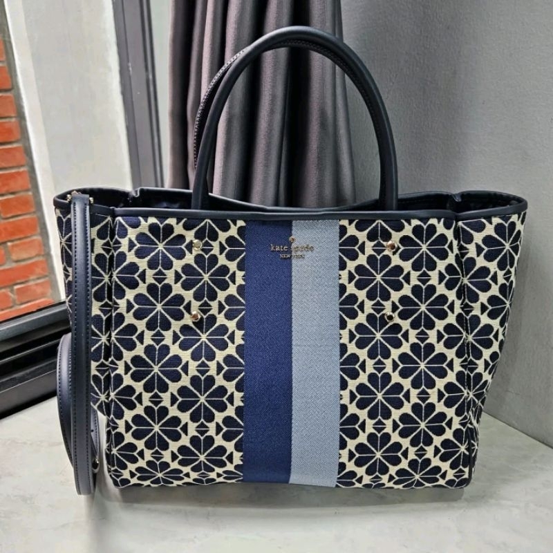 tas tote wanita ks medium tote spade flower blue multi