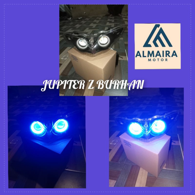 lampu reflektor Jupiter z new Burhan biled proji ring biru