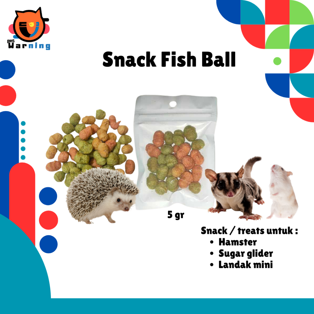 Snack Fish Ball - Snack Hamster Landak Mini Sugar Glider - Cemilan Hamster landak Mini, Sugar Glider