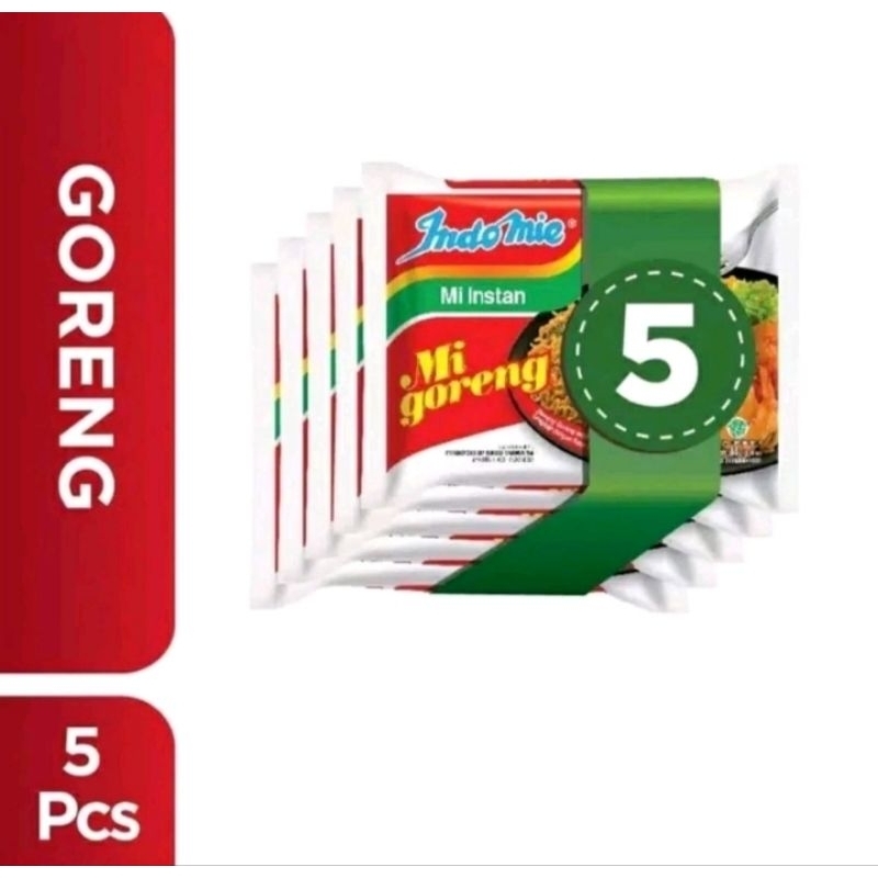 

Indomie Goreng & Kuah Ayam Bawang/ Soto paket 5 bks
