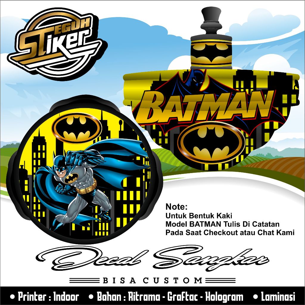 Stiker Sangkar Love Bird/T3 Motif Batman