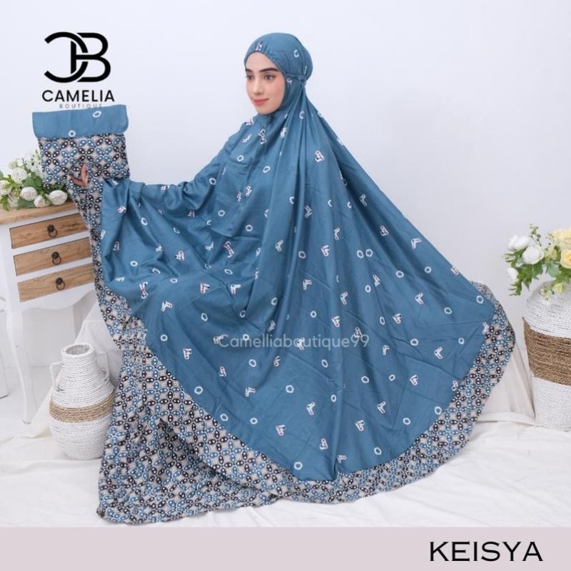 CAMELLIABOUTIQUE99 – mukena rayon HESTI jumbo rempel lembut elegan motif sangat nyaman
