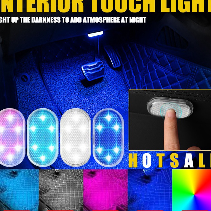 Harga Heboh Interior Mobil Mini Lampu Sentuh Lampu Ambient Auto Atap Langitlangit Lampu Baca LED Mob