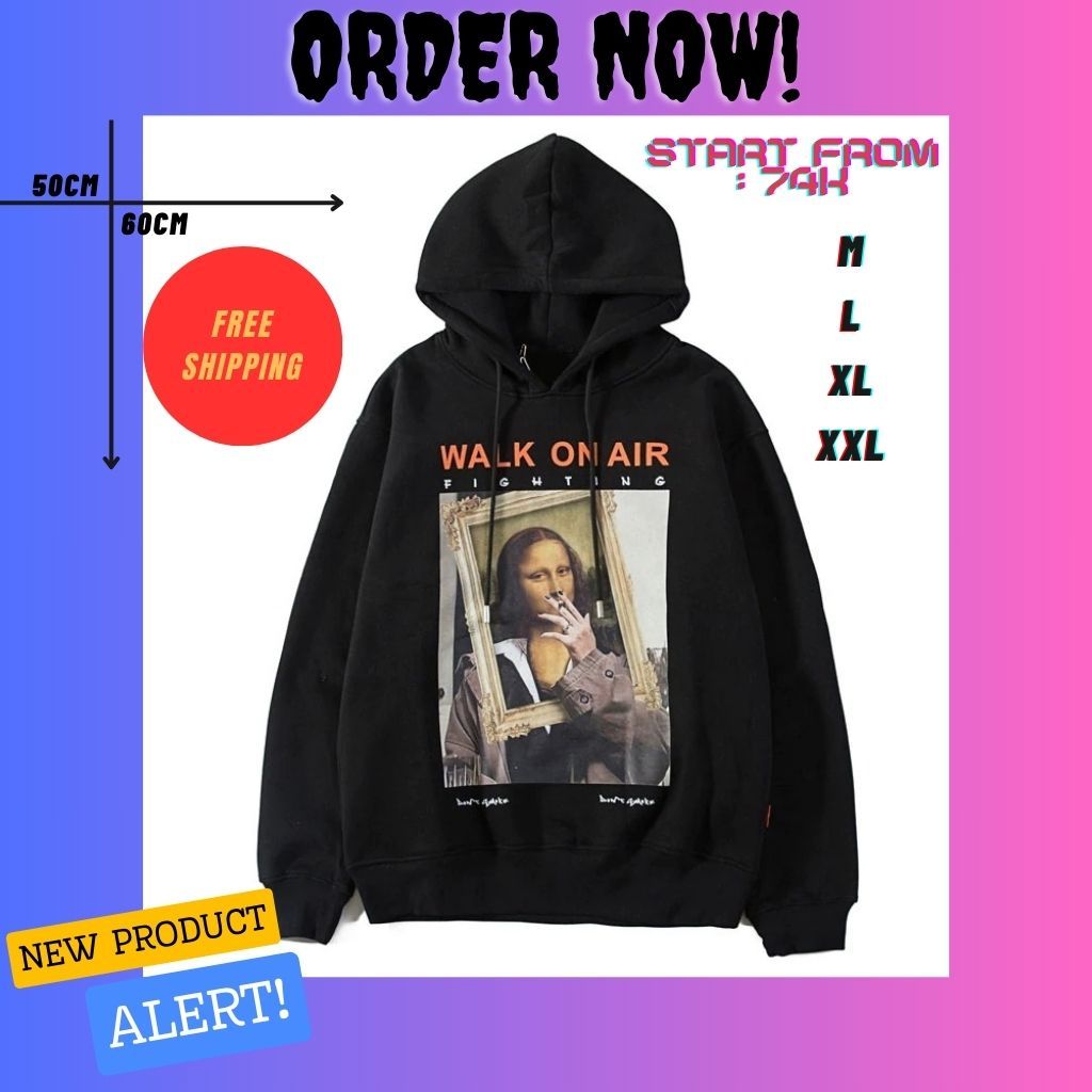 Hoodie Sweater Kombinasi Pria Wanita High Quality Walk On Air Premium Distro