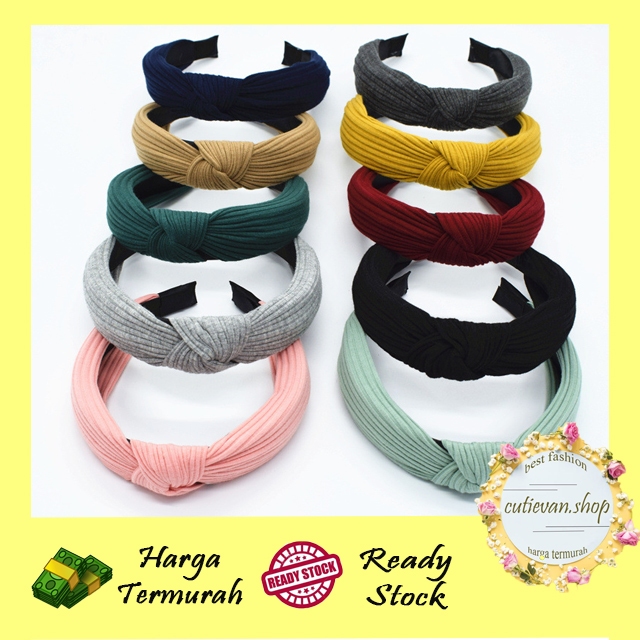 Bando Wanita Polos / Bandana Wanita Murah / Bando Polos Bando Simpul Aksesoris Rambut Wanita / Bando