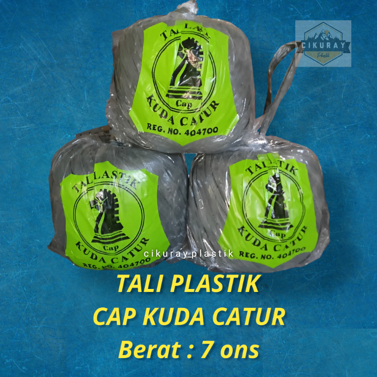 

Tali Rafia Plastik Roll Hitam Cap Kuda Catur Berat 7 ons