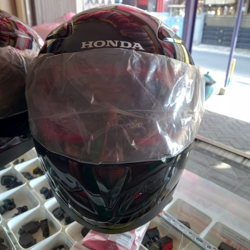 Helm Helmet Dewasa Teropong Hitam Full Face Honda CBR TRX-R SNI