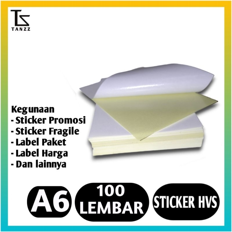 

Kertas Sticker HVS A6 Isi 100 Lembar