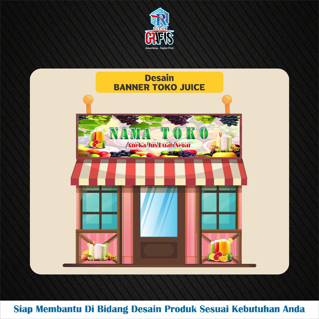 Desain Banner Toko Jus