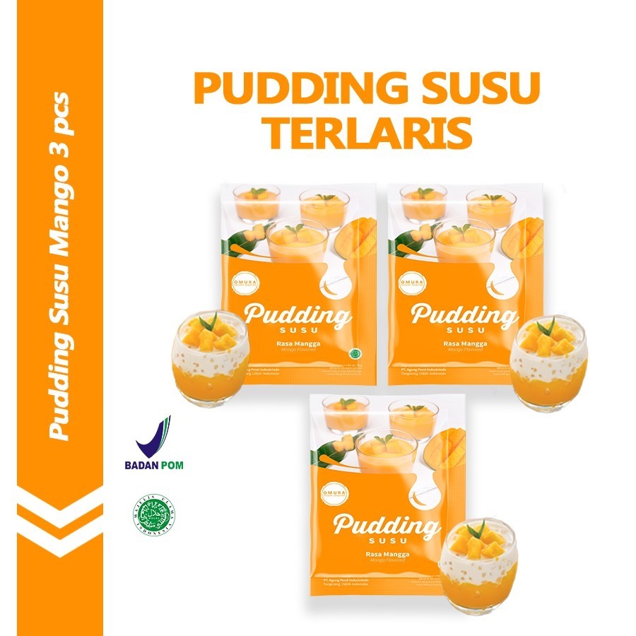 

[Bundle 3 Pcs] Pudding Rasa Mangga / Omura Dessert Mango @125gr x 3 Pcs