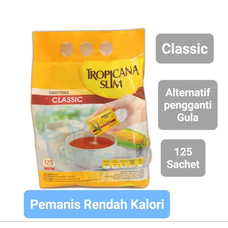 

Gula Tropicana Slim Classic 125 Sachet@ 2,5 Gram