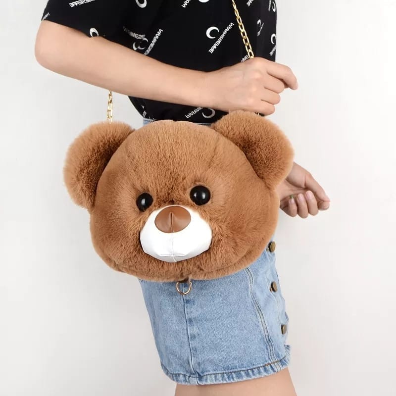 "MM.FASHION.ID" - Tas Wanita Tas Selempang Bahu Fashion Boneka Beruang Anjely Tas Boneka Tali Rantai