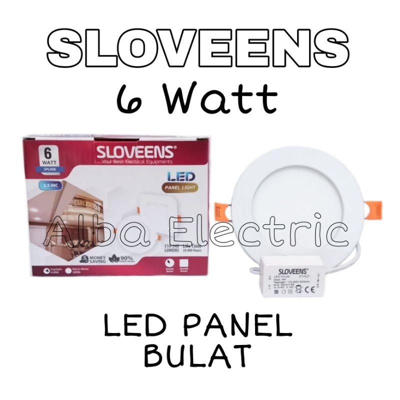 Downlight Panel LED 6Watt bulat/ Downlight Panel LED Inbow 6Watt ATN/Lampu plafon tanam LED 6 watt