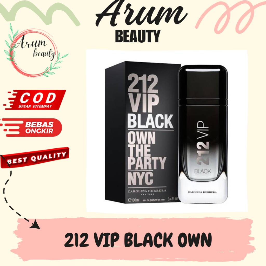 212 VIP BLACK NYC EDP ORIGINAL PARFUM PRIA 212 VIP BLACK EAU DE PARFUM 100 ML MINYAK WANGI 212 MEN N