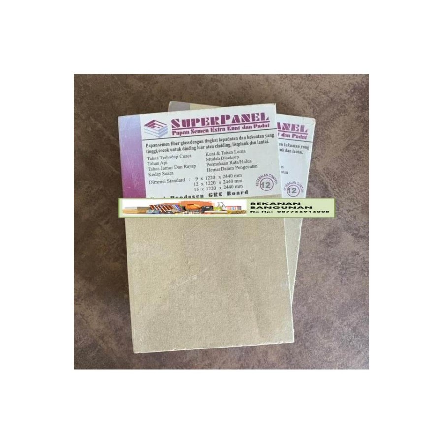 GRC Board 12MM x 1220 x 2440 mm - Superpanel 12MM
