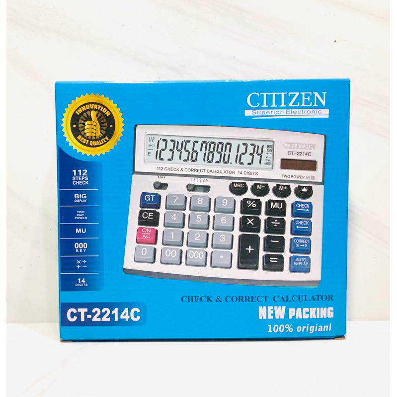 

Kalkulator Citizen CT 2214C CITIZEN 14 Digit