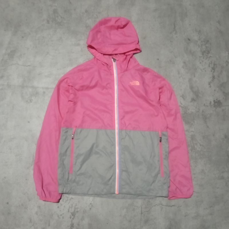 jaket anak remaja tnf pink abu