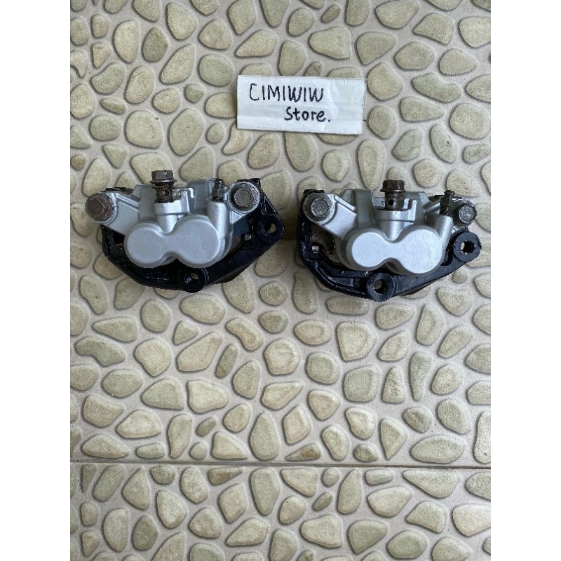KALIPER REM CAKRAM PALA BABI DEPAN YAMAHA RX-KING NEW RXKING MUDA ASLI ORIGINAL SILVER