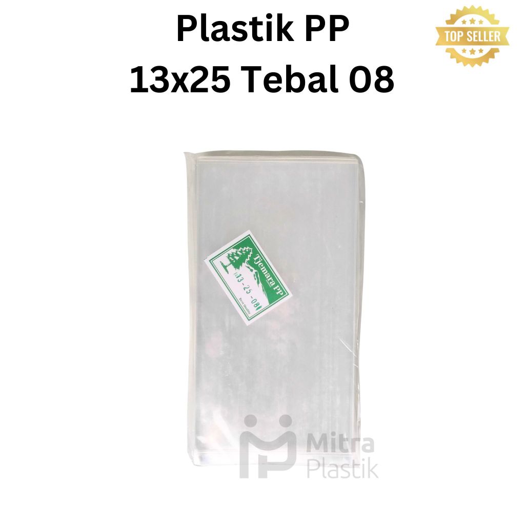 Plastik PP 13x25 Tebal 08 Kantong Plastik Bening Snack Keripik Tebal Transparan