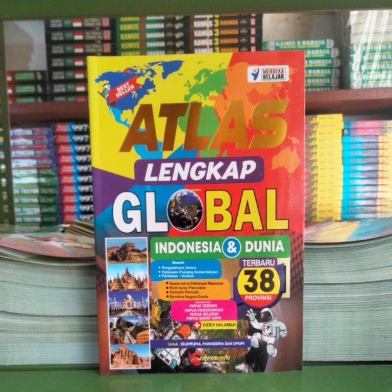 Buku Atlas Lengkap Global Indonesia Dan Dunia Terbaru 38 Provinsi