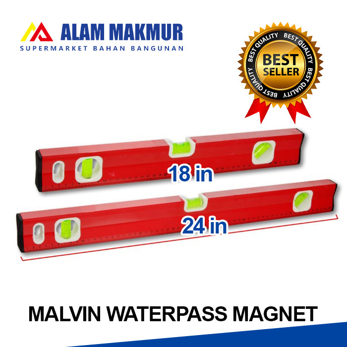 Waterpass Waterpas Duduk 18 24 inch 45 60 cm Magnet Almunium Bagus