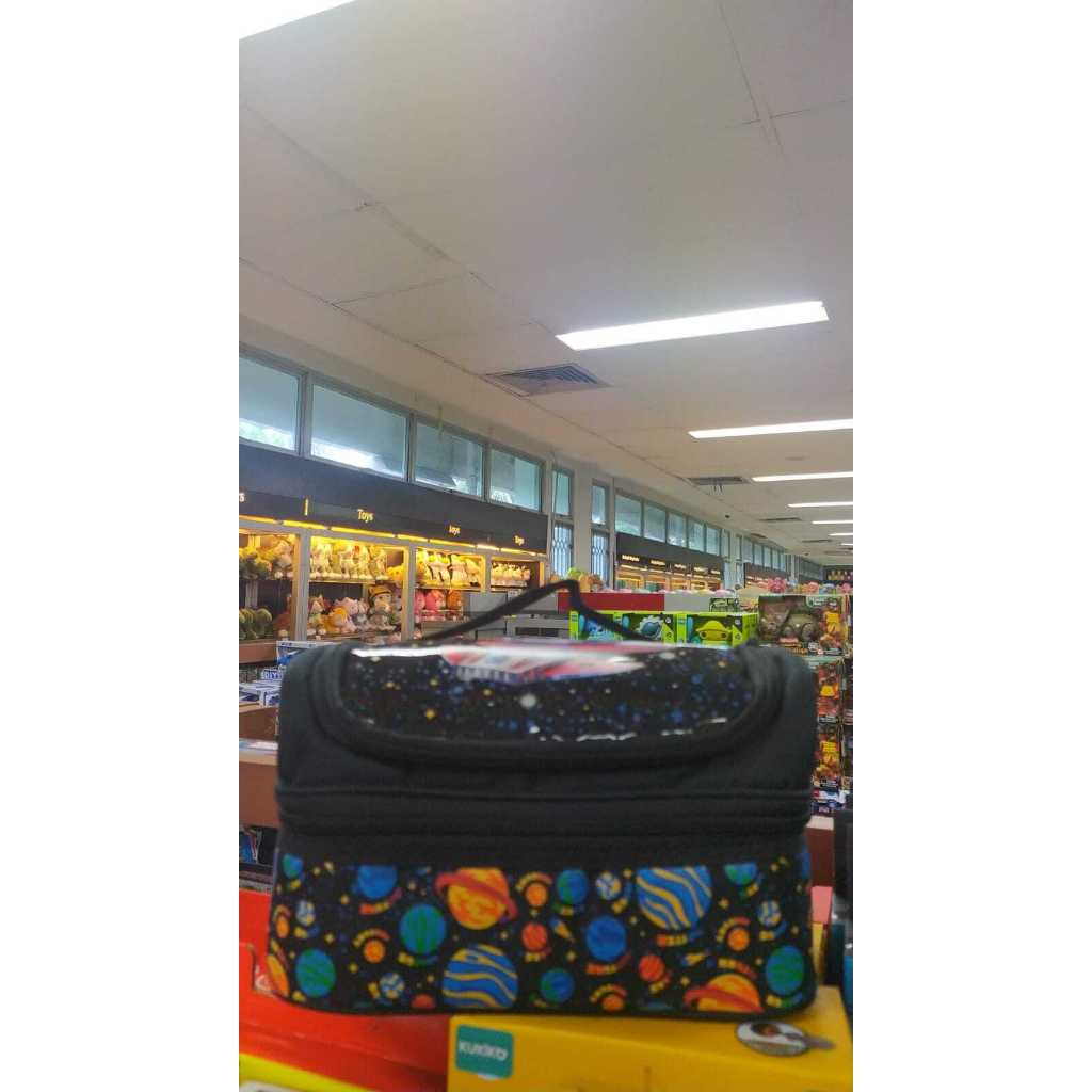 Gramedia - My Style Soccer Double Decker LunchBag BLack Hologram